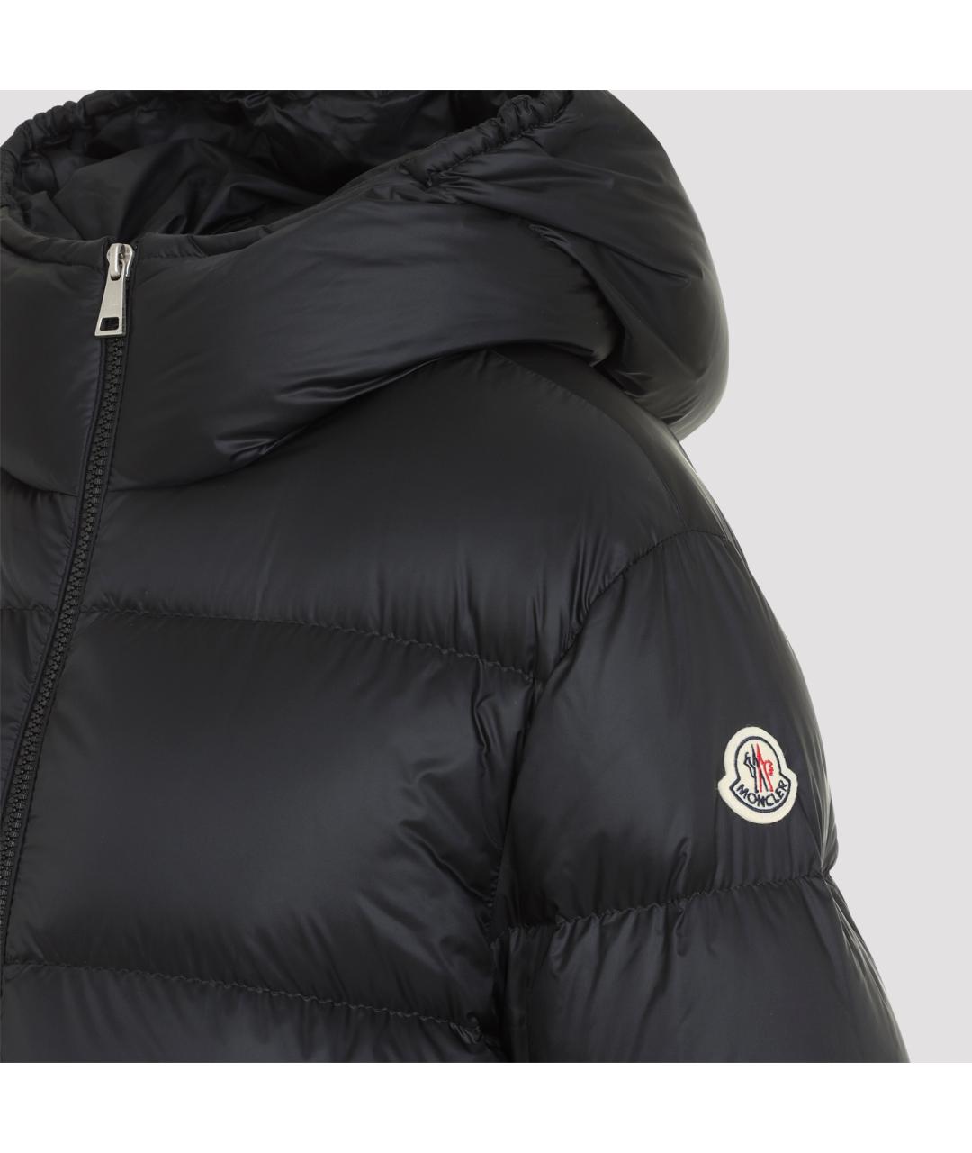 MONCLER Черный полиамидовый пуховик, фото 4