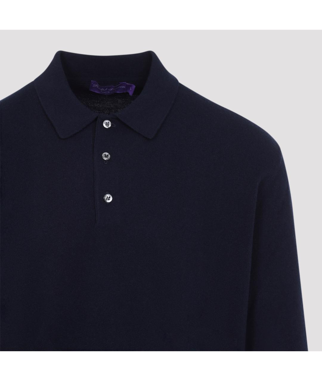 RALPH LAUREN PURPLE LABEL Темно-синий кашемировый джемпер / свитер, фото 4