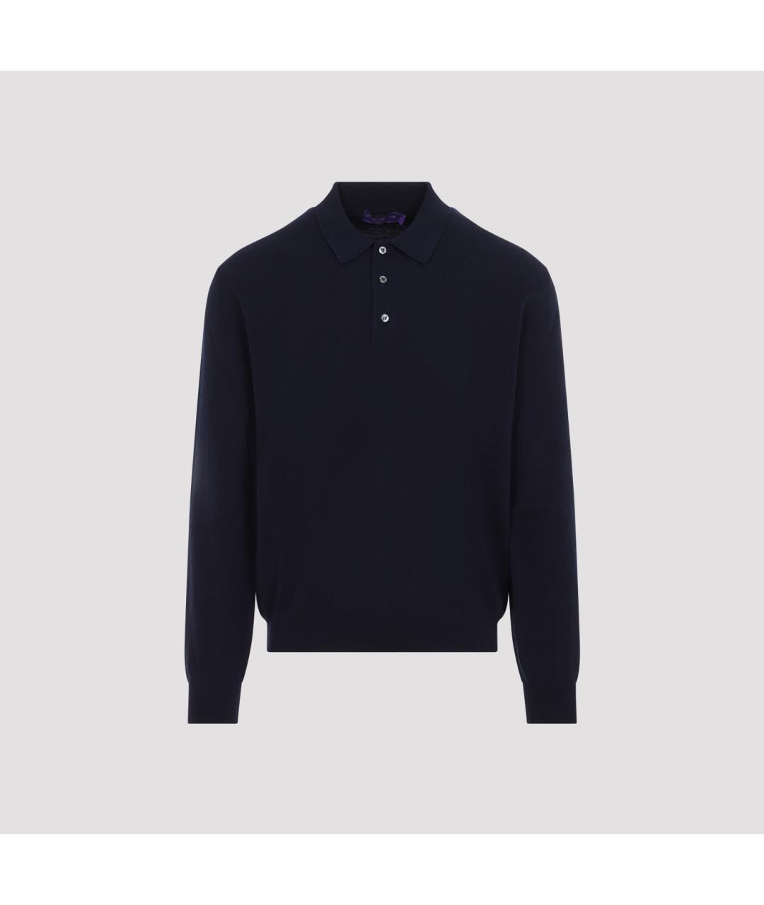 RALPH LAUREN PURPLE LABEL Темно-синий кашемировый джемпер / свитер, фото 2