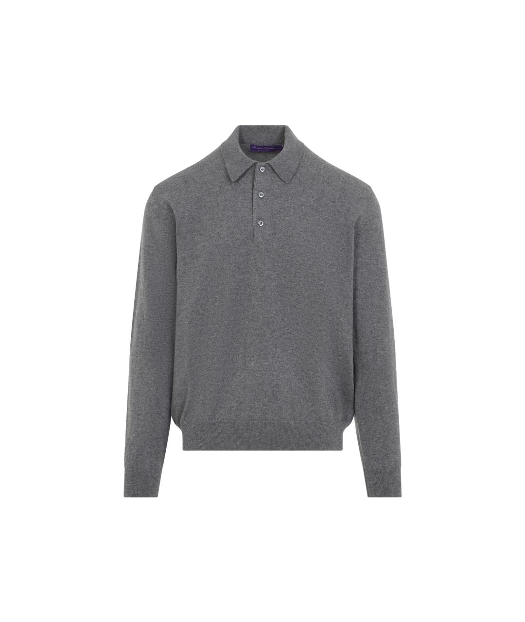 RALPH LAUREN PURPLE LABEL Серый кашемировый джемпер / свитер, фото 1