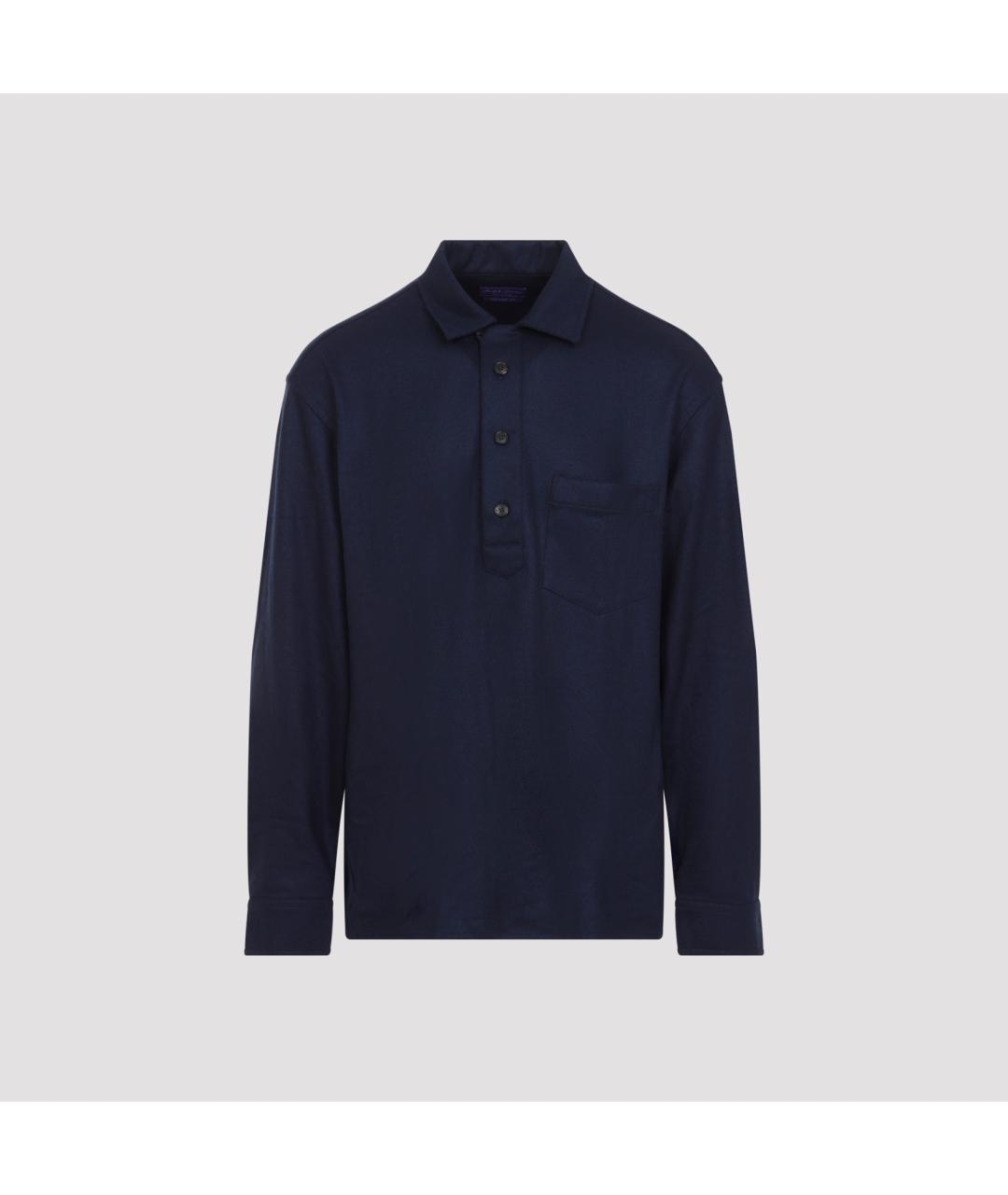 RALPH LAUREN PURPLE LABEL Темно-синий кашемировый джемпер / свитер, фото 2