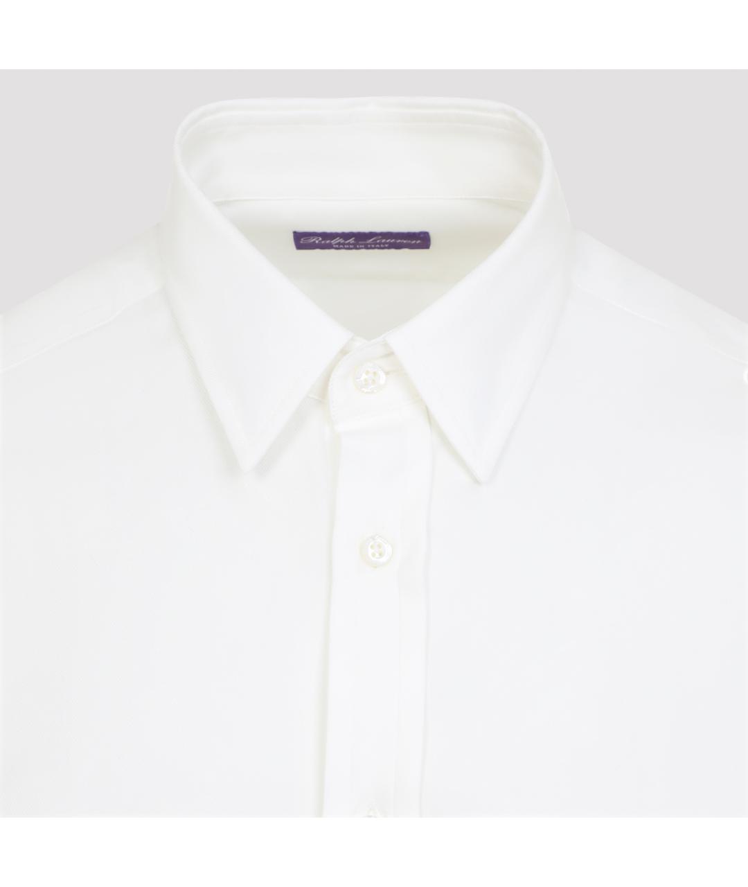 RALPH LAUREN PURPLE LABEL Белая хлопковая кэжуал рубашка, фото 3