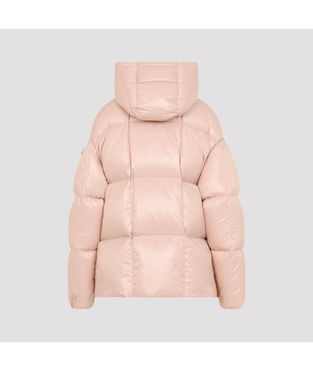MONCLER Розовый полиамидовый пуховик, фото 3