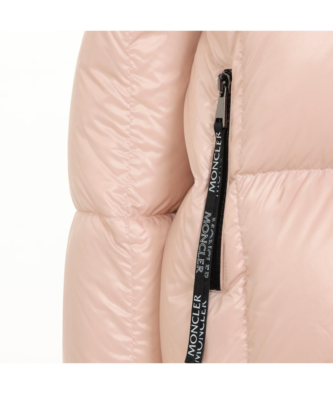 MONCLER Розовый полиамидовый пуховик, фото 4