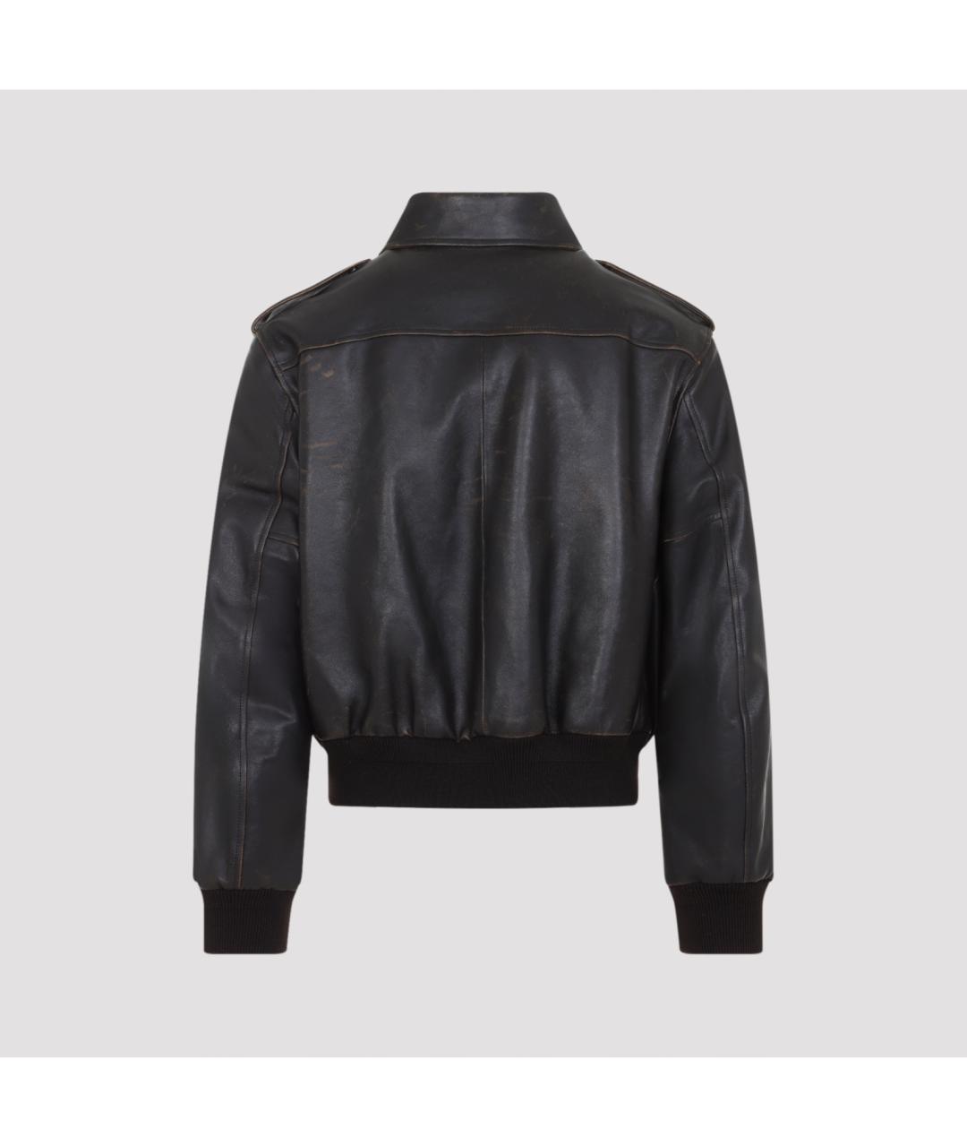 JIL SANDER Черная кожаная куртка, фото 3