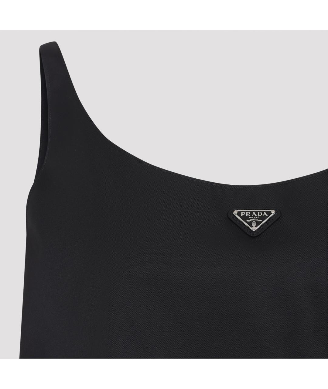 PRADA Черная нейлоновая майка, фото 4