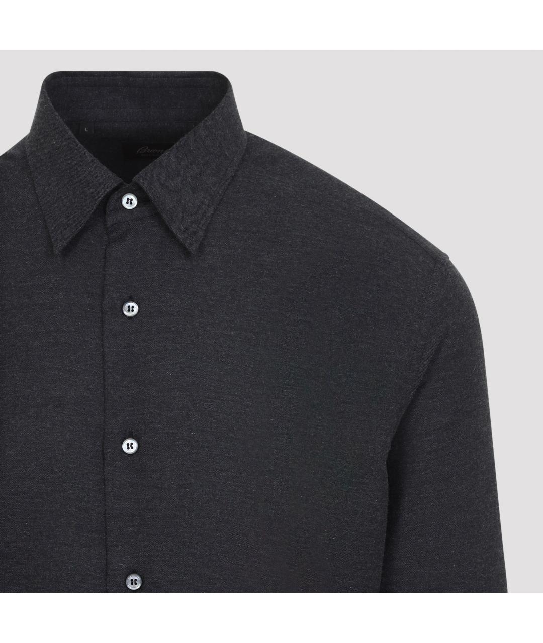 BRIONI Черная кашемировая кэжуал рубашка, фото 3