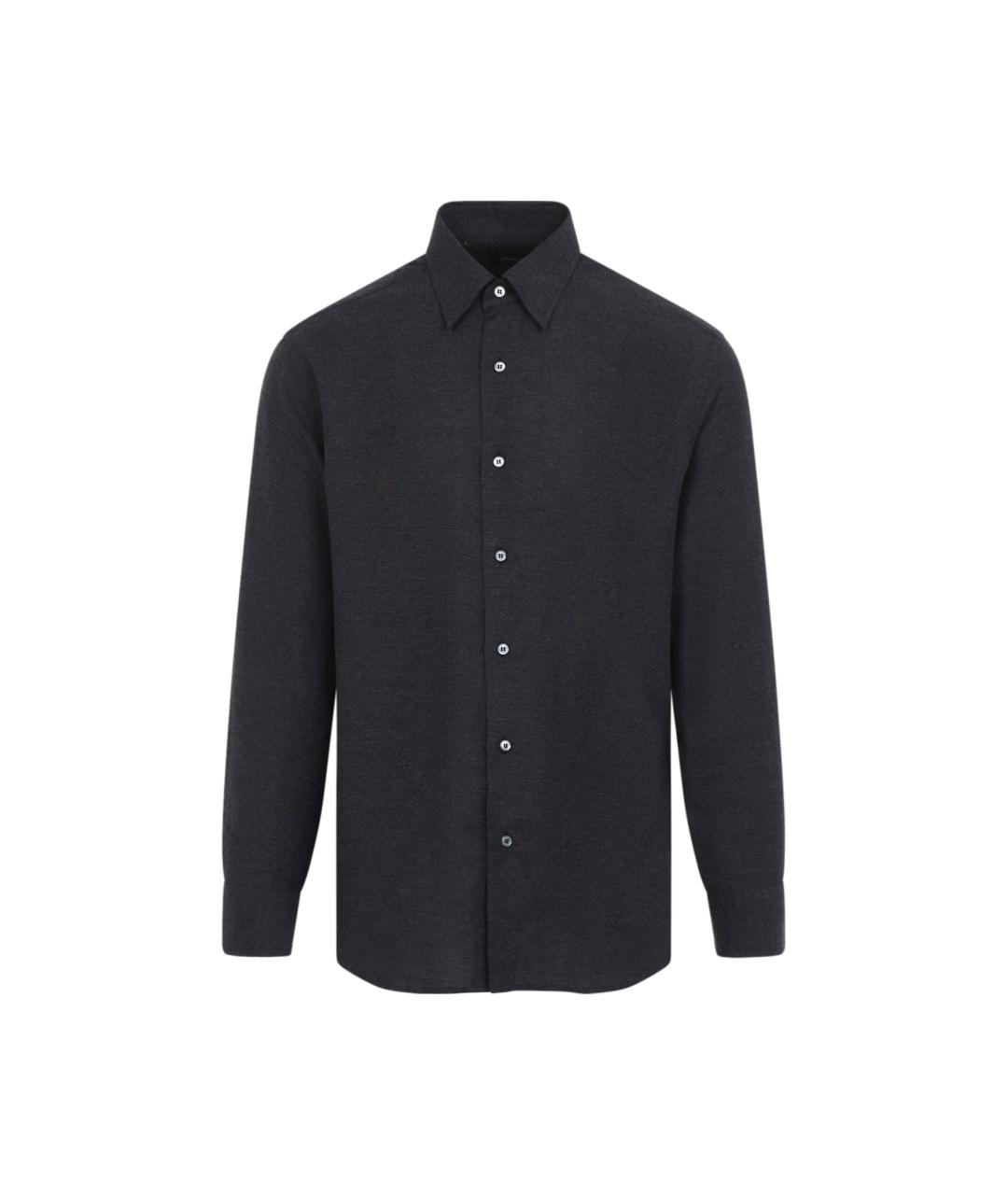 BRIONI Черная кашемировая кэжуал рубашка, фото 1