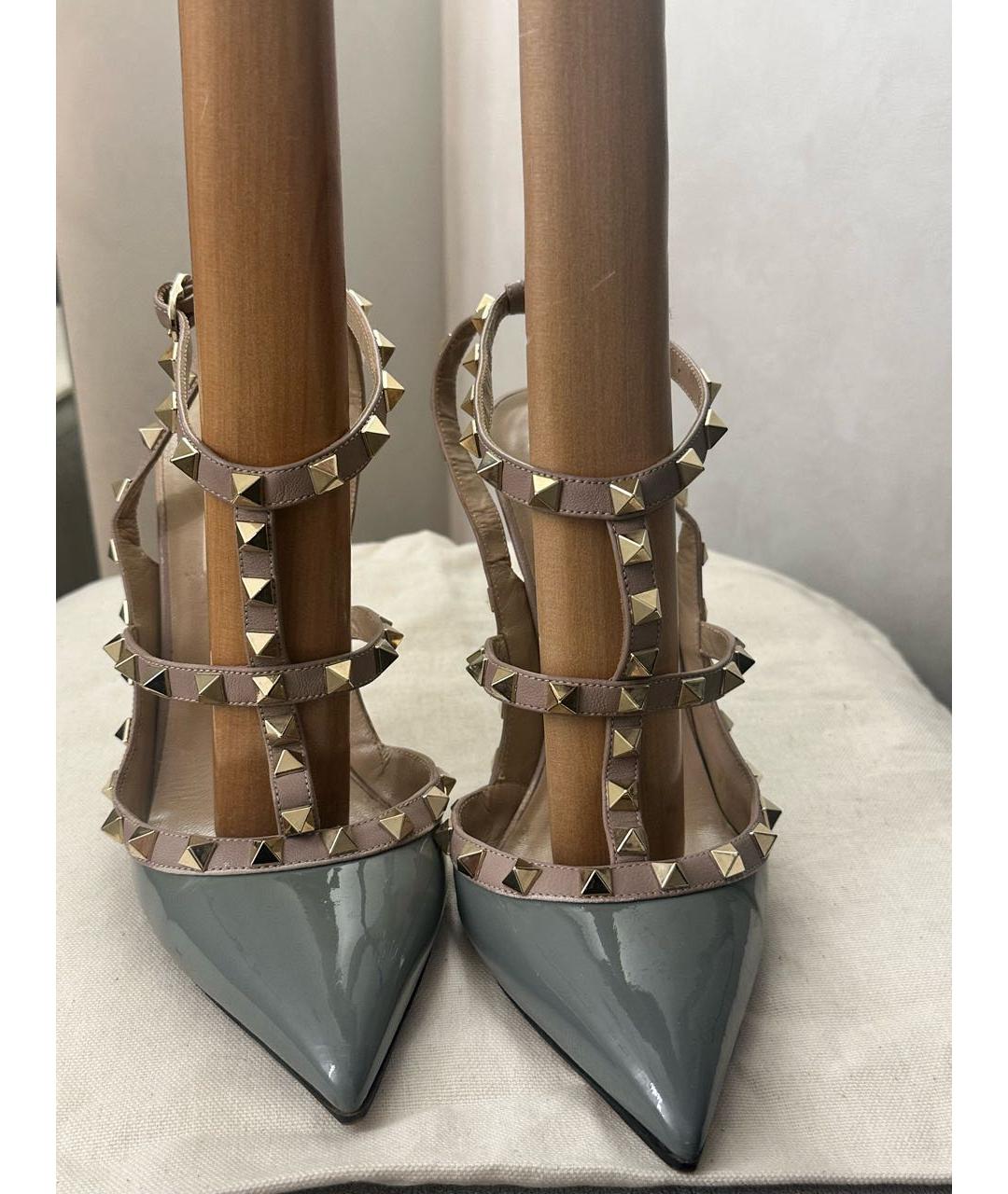 VALENTINO Серые туфли из лакированной кожи, фото 2