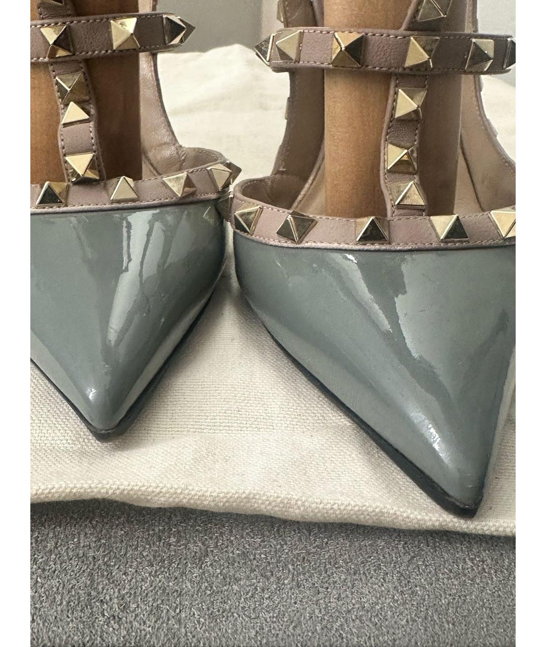 VALENTINO Серые туфли из лакированной кожи, фото 3