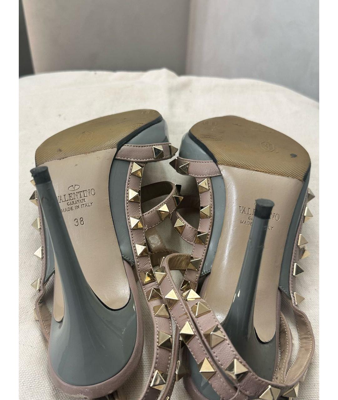 VALENTINO Серые туфли из лакированной кожи, фото 8