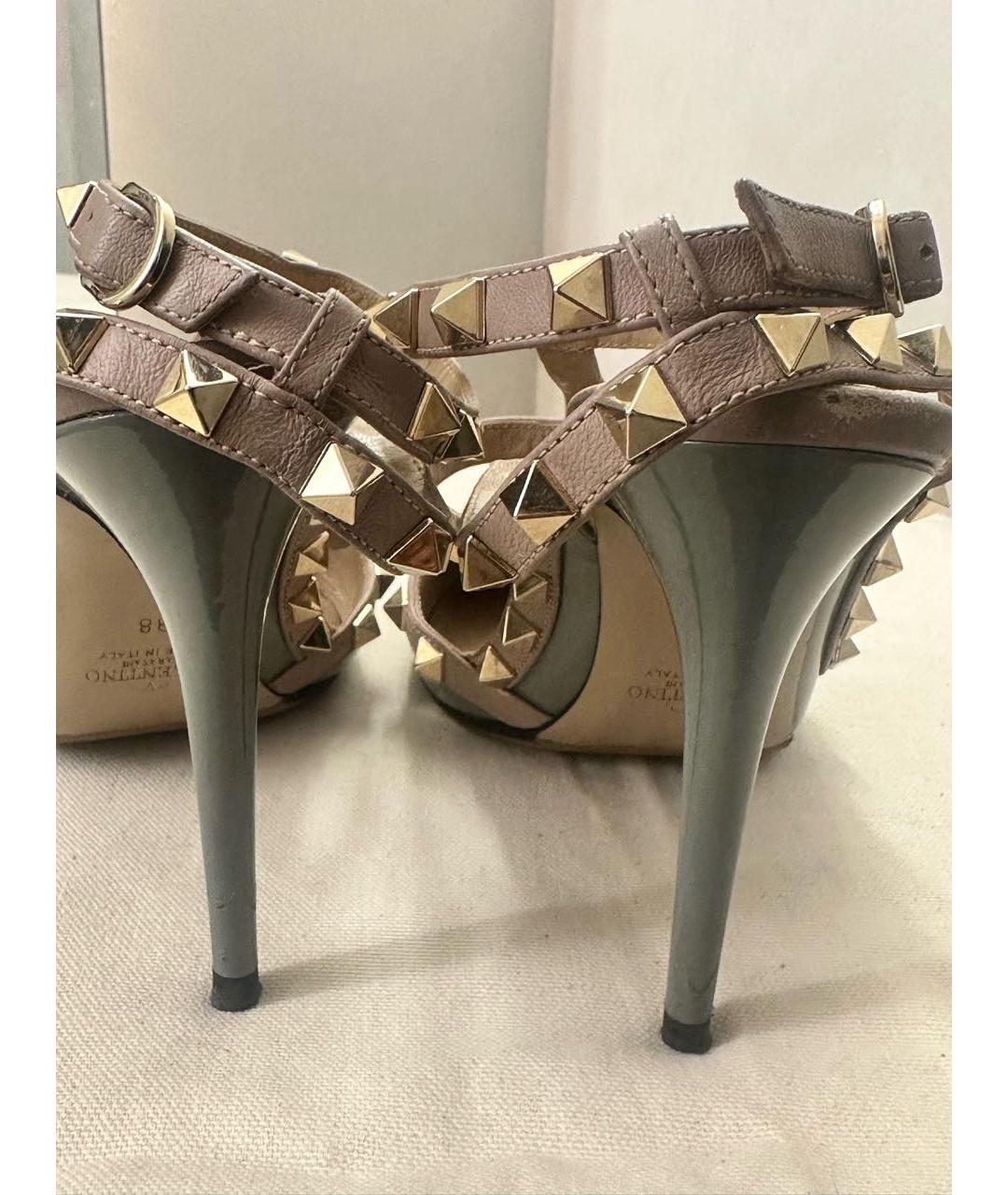 VALENTINO Серые туфли из лакированной кожи, фото 4