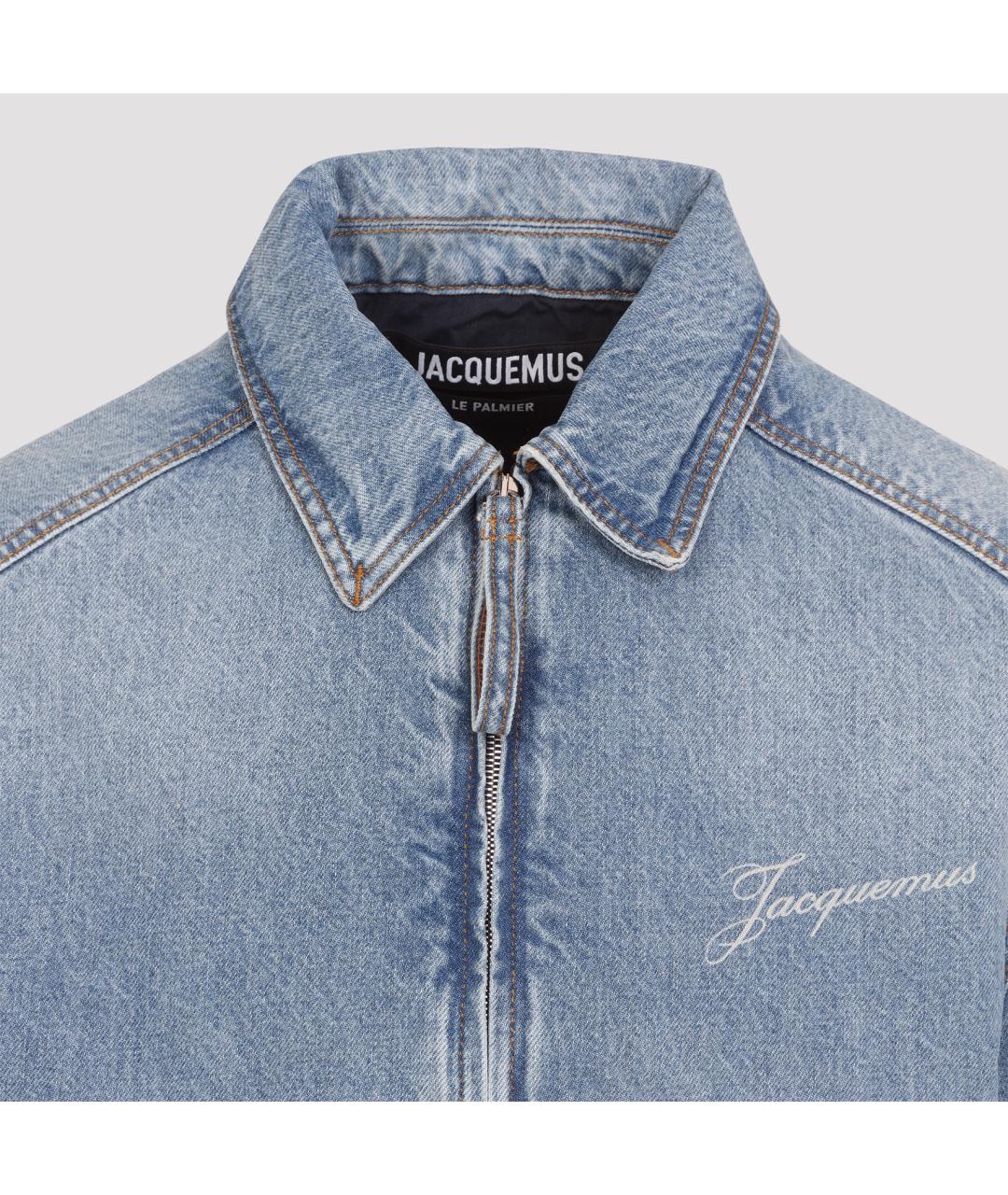 JACQUEMUS Голубая хлопковая куртка, фото 4