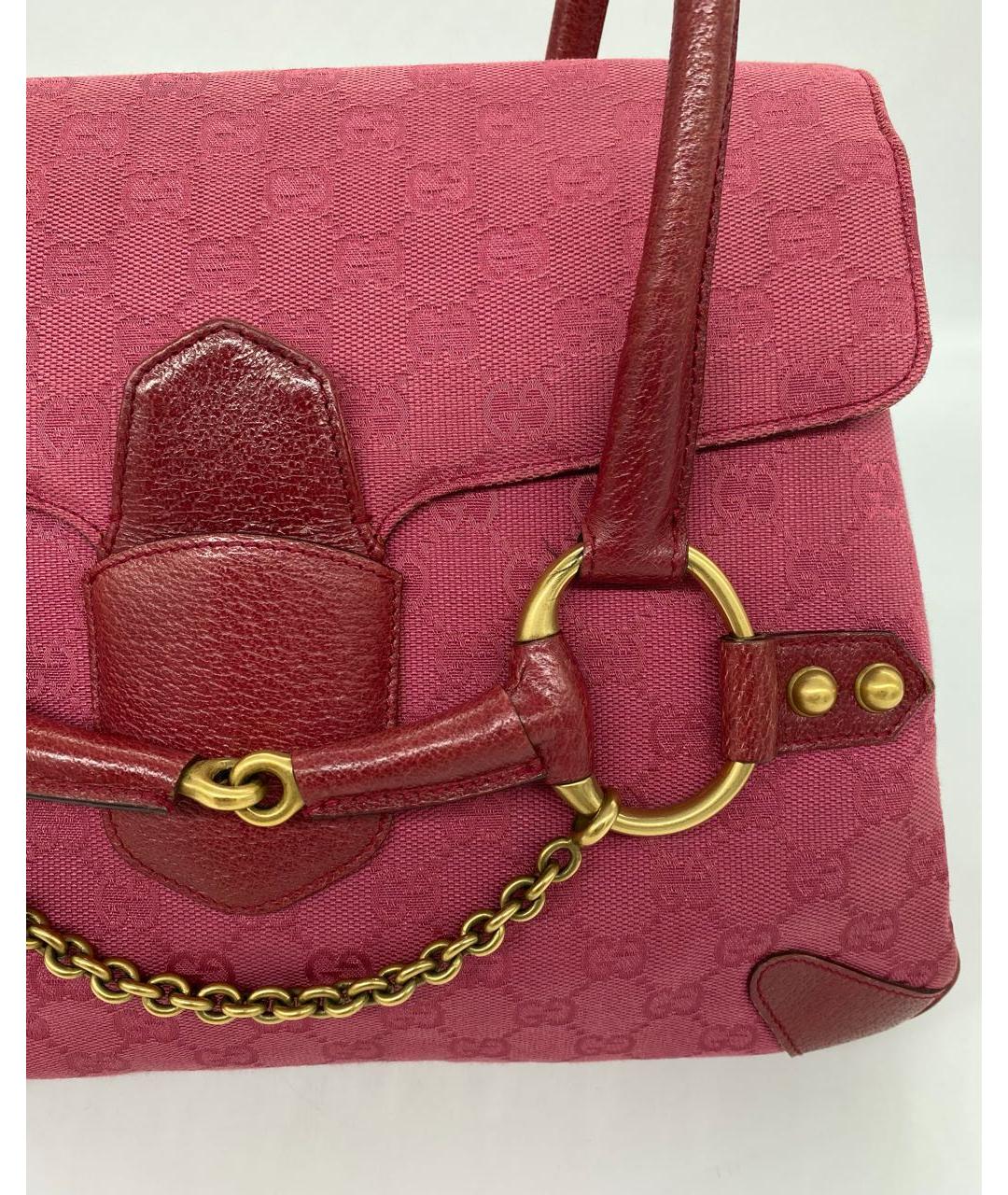 GUCCI Розовая жаккардовая сумка тоут, фото 8