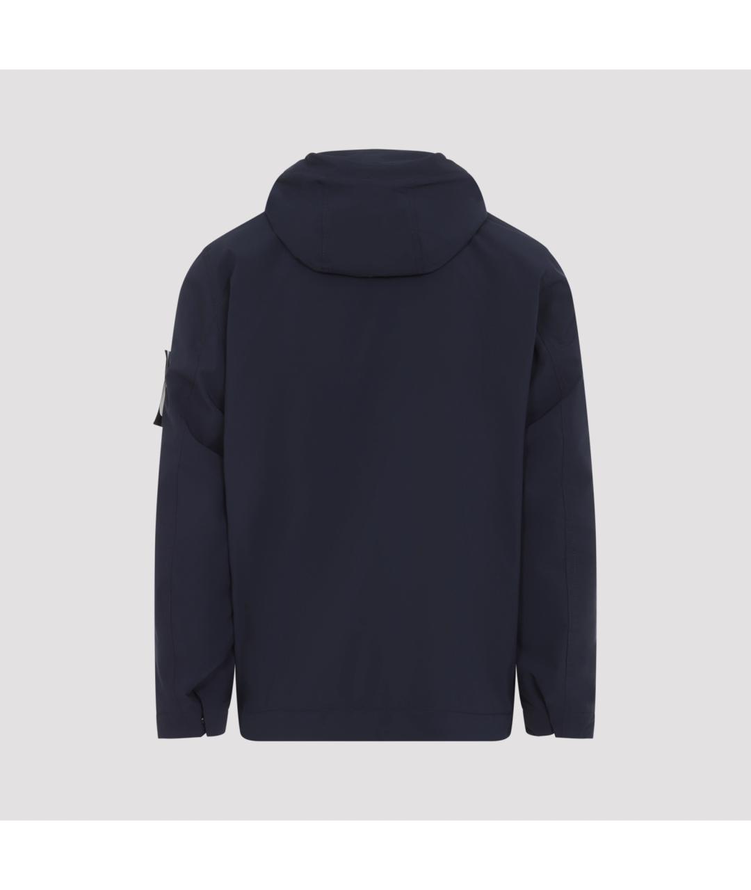 STONE ISLAND Темно-синяя полиэстеровая куртка, фото 3