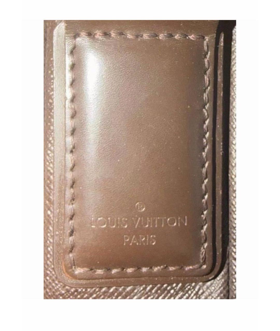 LOUIS VUITTON Коричневая кожаная сумка на плечо, фото 7