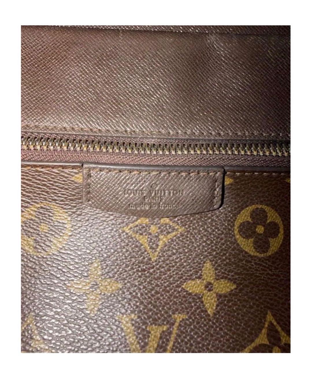 LOUIS VUITTON Коричневая кожаная сумка на плечо, фото 6