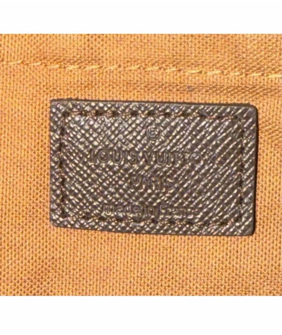 LOUIS VUITTON Коричневая кожаная сумка на плечо, фото 8