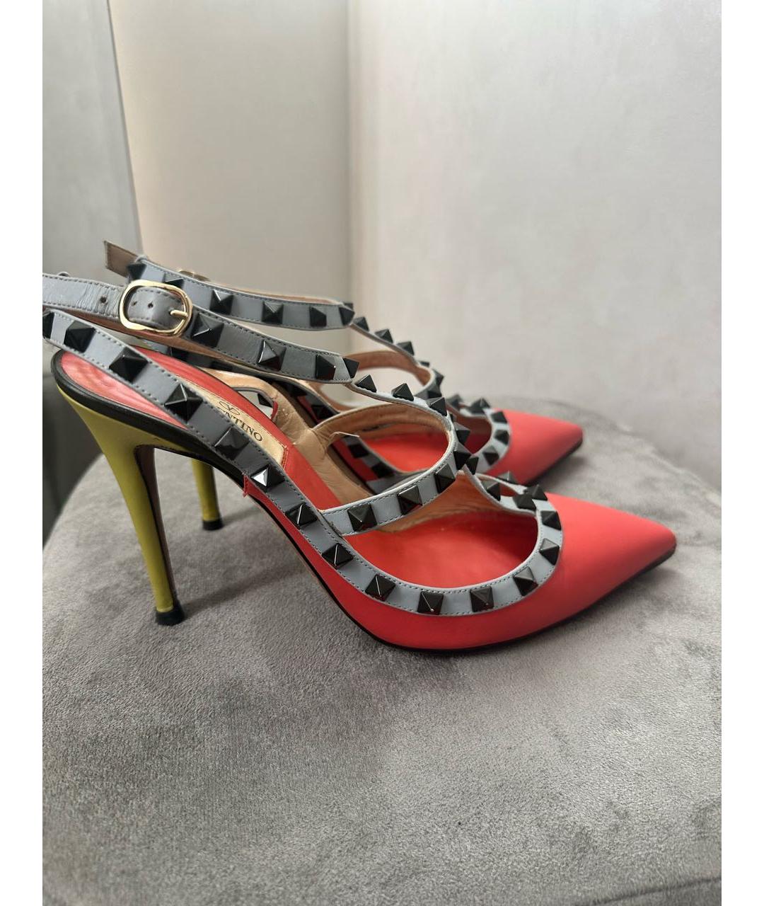 VALENTINO Коралловые кожаные туфли, фото 7