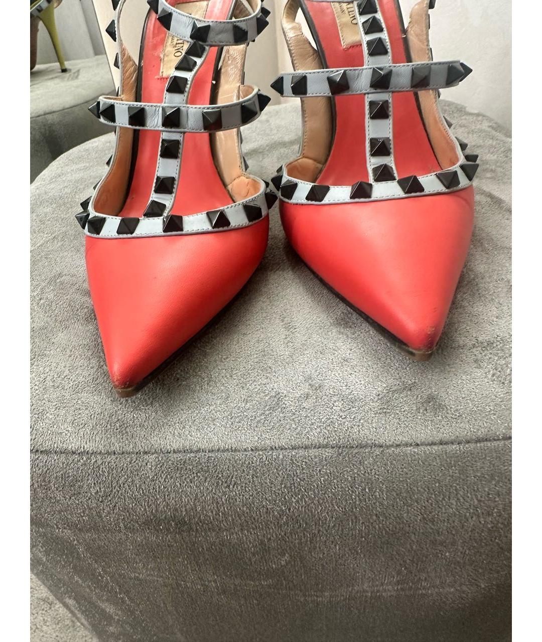 VALENTINO Коралловые кожаные туфли, фото 4