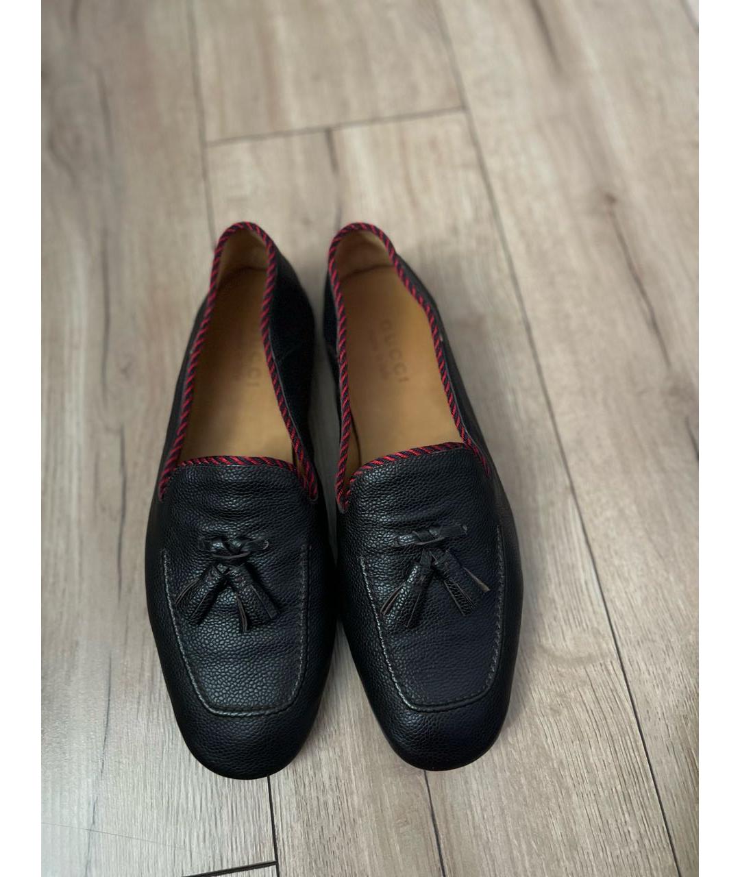 GUCCI Коричневые кожаные лоферы, фото 2