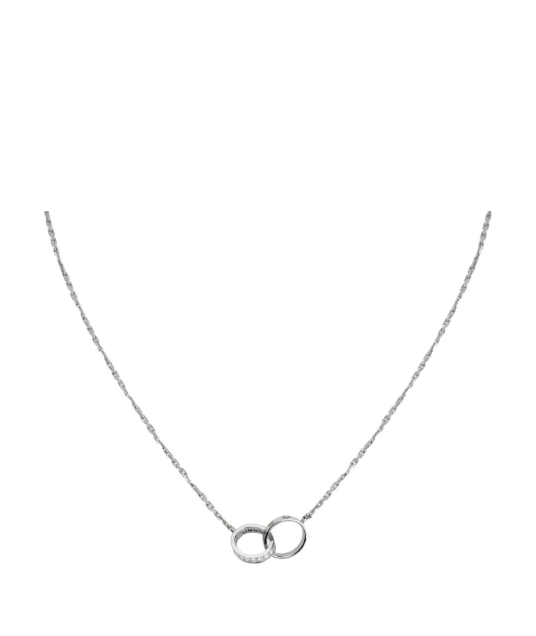 CARTIER Серебряное колье из белого золота, фото 1