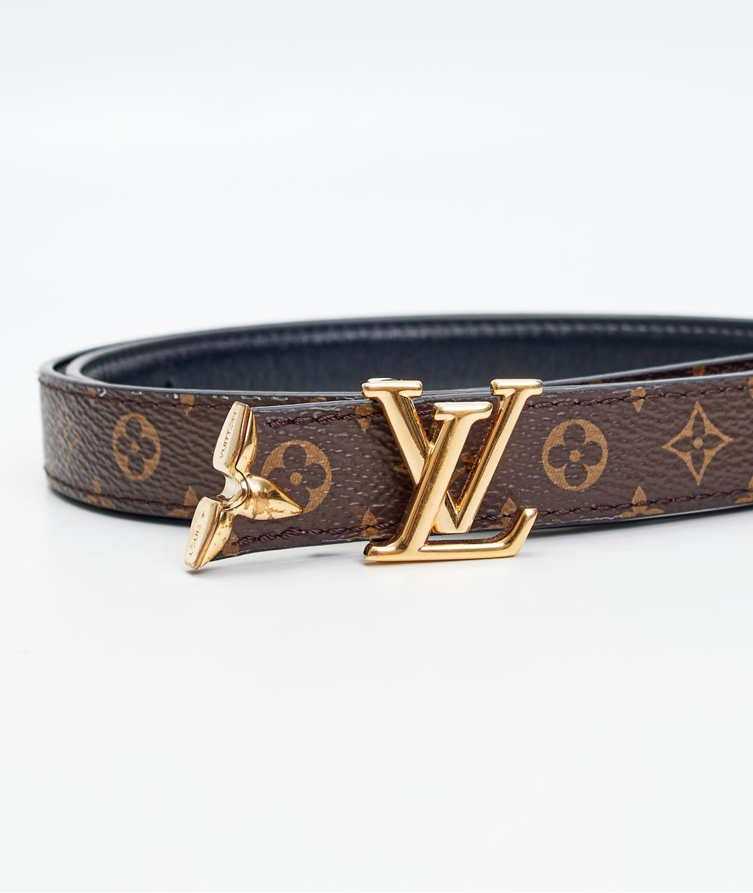 LOUIS VUITTON Коричневый кожаный ремень, фото 2