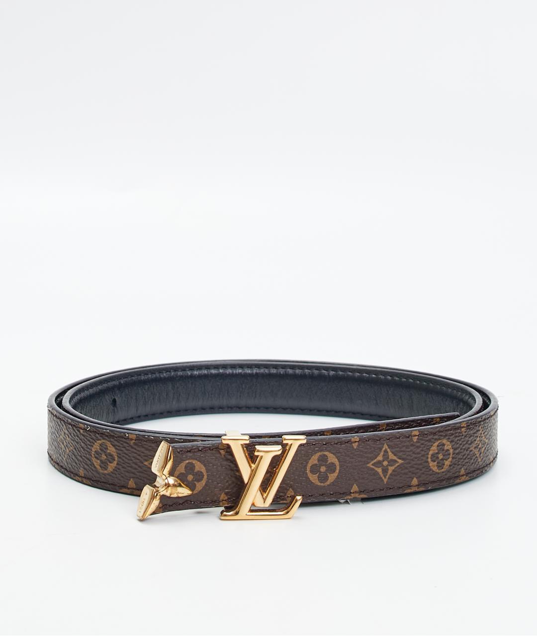 LOUIS VUITTON Коричневый кожаный ремень, фото 5
