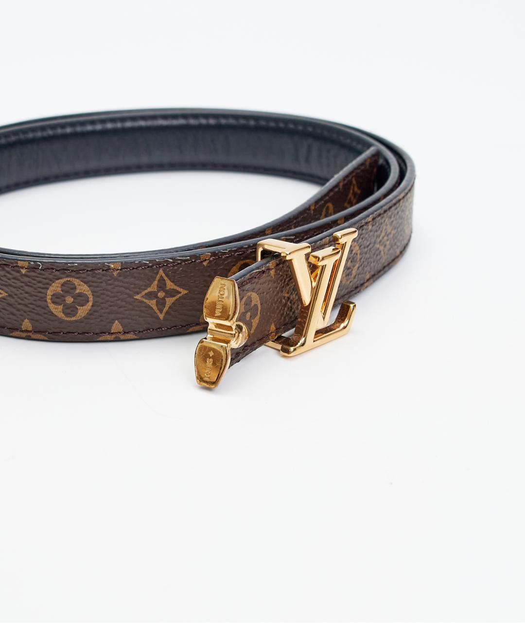 LOUIS VUITTON Коричневый кожаный ремень, фото 3