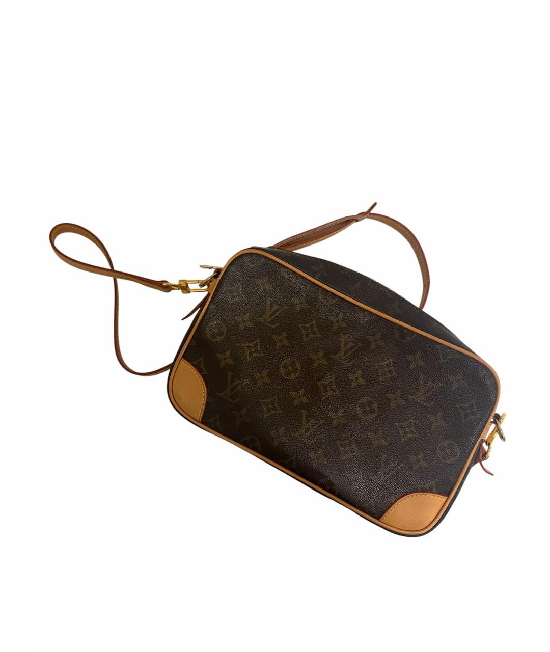 LOUIS VUITTON Коричневая кожаная сумка на плечо, фото 5