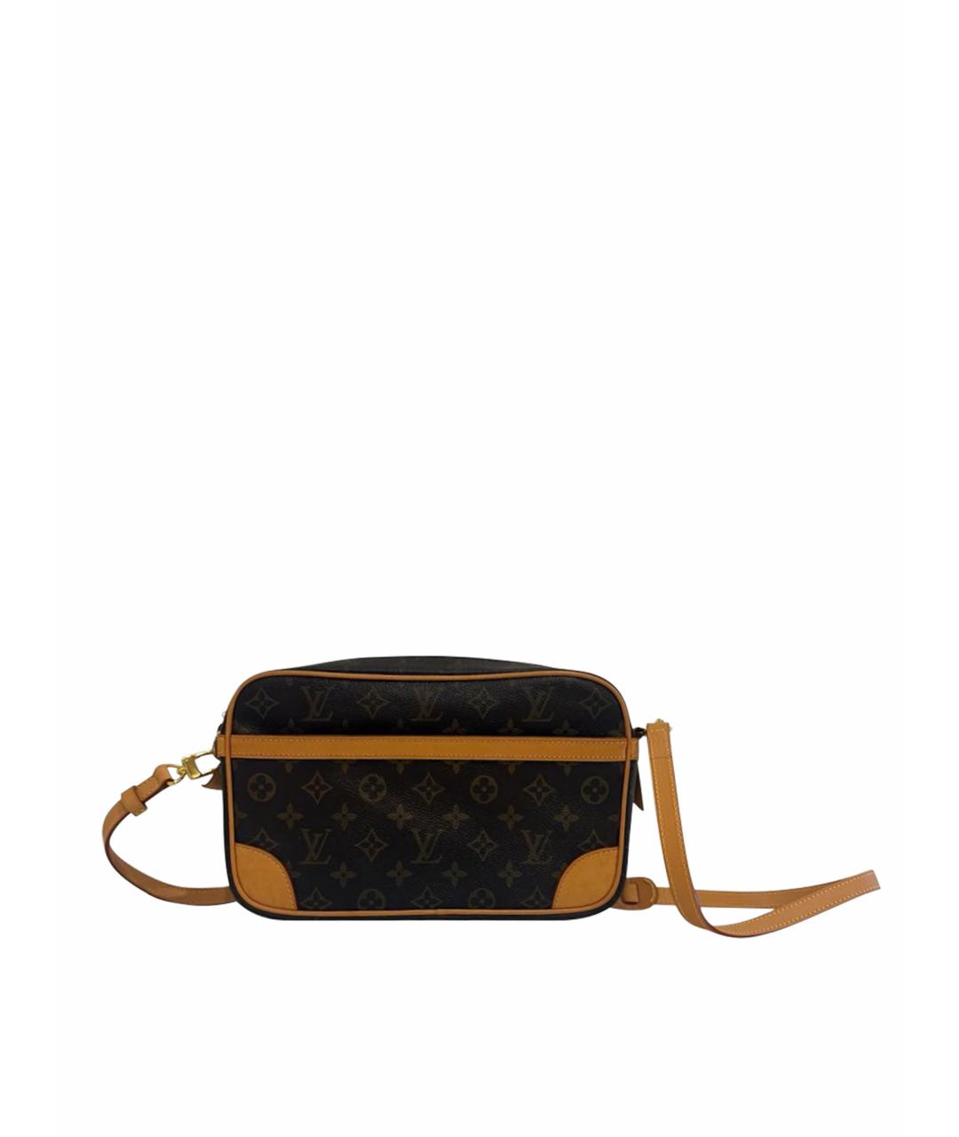 LOUIS VUITTON Коричневая кожаная сумка на плечо, фото 1