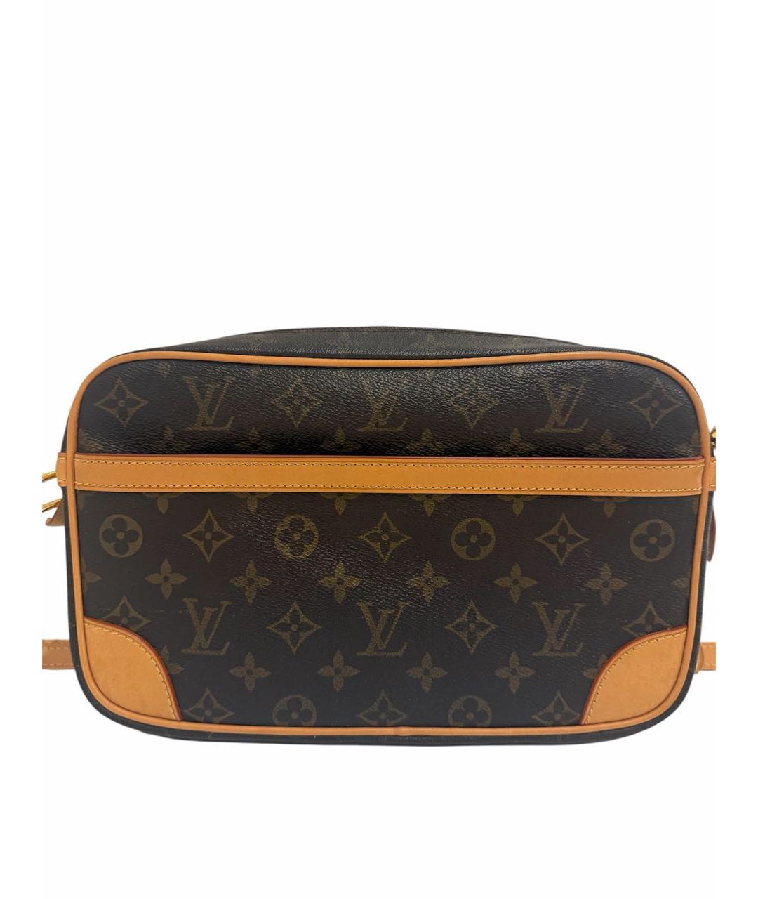 LOUIS VUITTON Коричневая кожаная сумка на плечо, фото 2