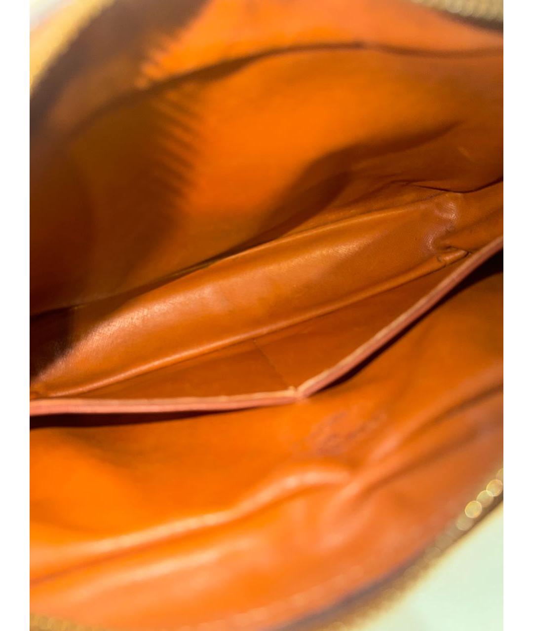 LOUIS VUITTON Коричневая кожаная сумка на плечо, фото 6