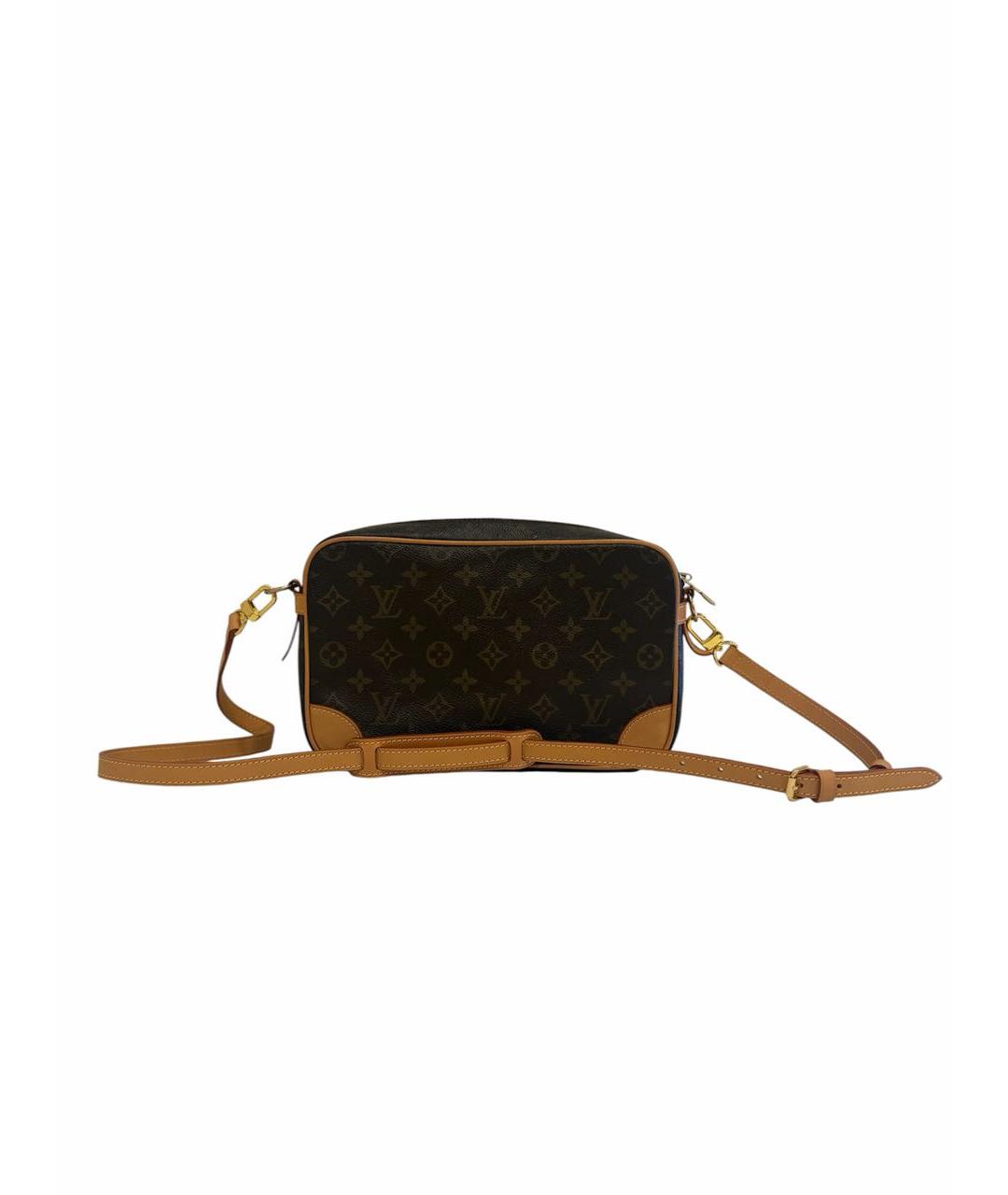 LOUIS VUITTON Коричневая кожаная сумка на плечо, фото 4