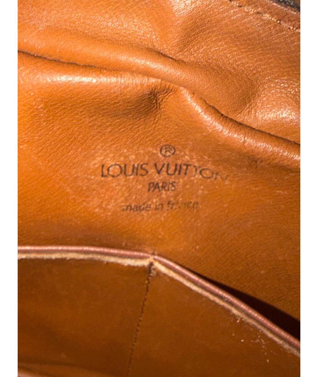 LOUIS VUITTON Коричневая кожаная сумка на плечо, фото 7