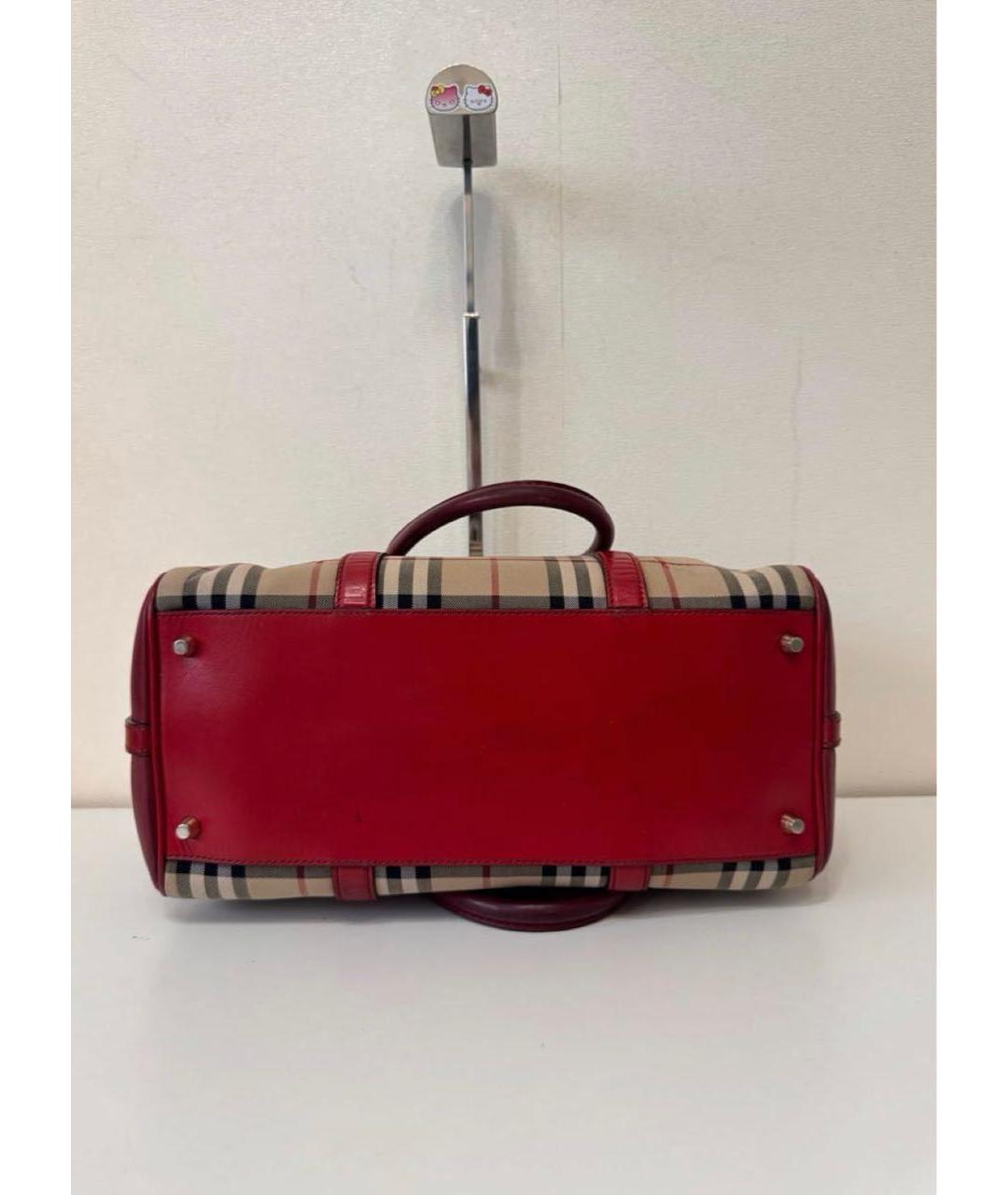 BURBERRY Бежевая тканевая сумка с короткими ручками, фото 3