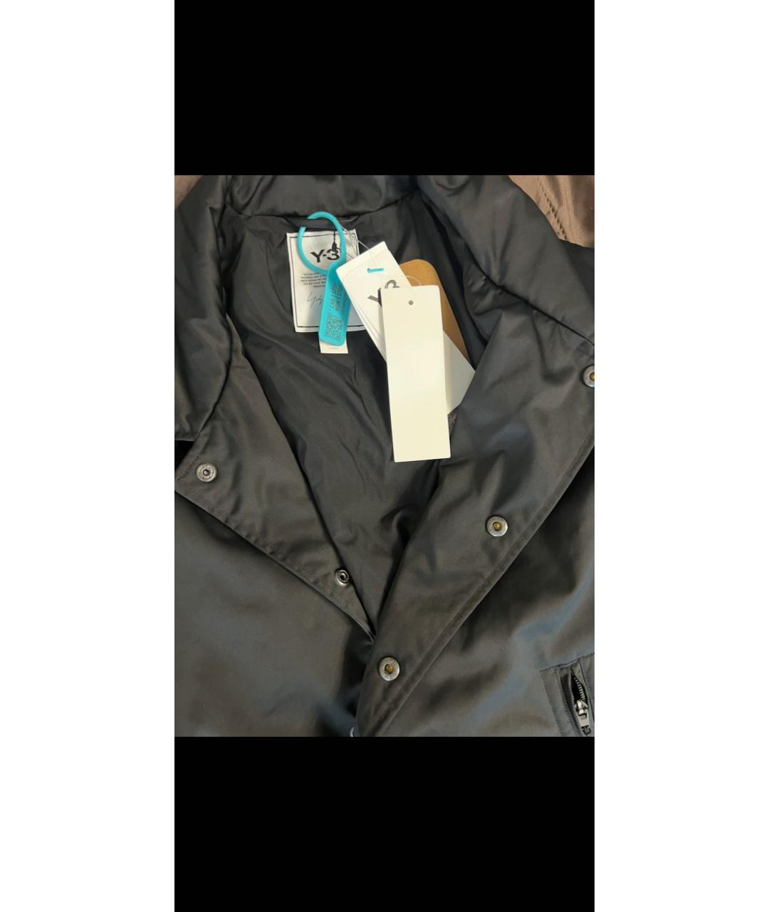 Y-3 Черная полиэстеровая куртка, фото 3
