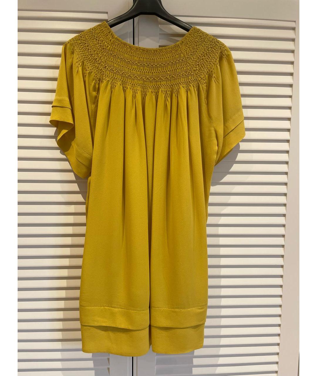 3.1 PHILLIP LIM Желтое шелковое повседневное платье, фото 2