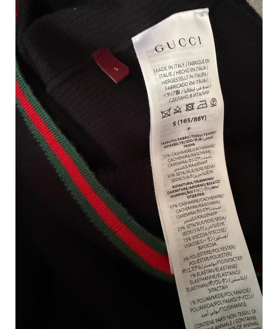 GUCCI Черный кашемировый джемпер / свитер, фото 5