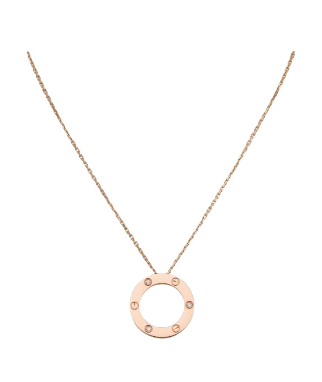 CARTIER Золотая цепочка/подвеска из розового золота, фото 1