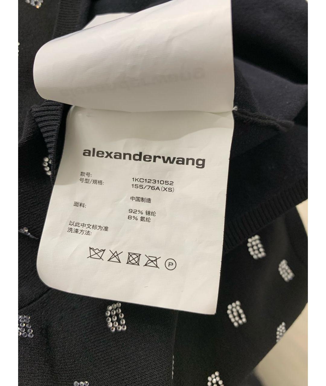 ALEXANDER WANG Черная полиамидовая футболка, фото 6