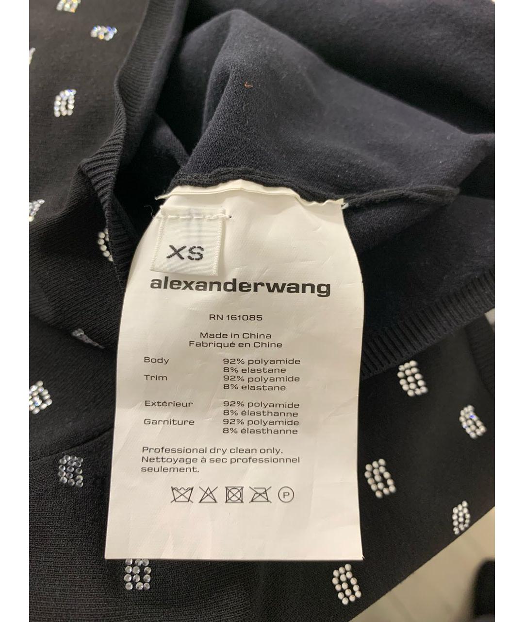 ALEXANDER WANG Черная полиамидовая футболка, фото 5