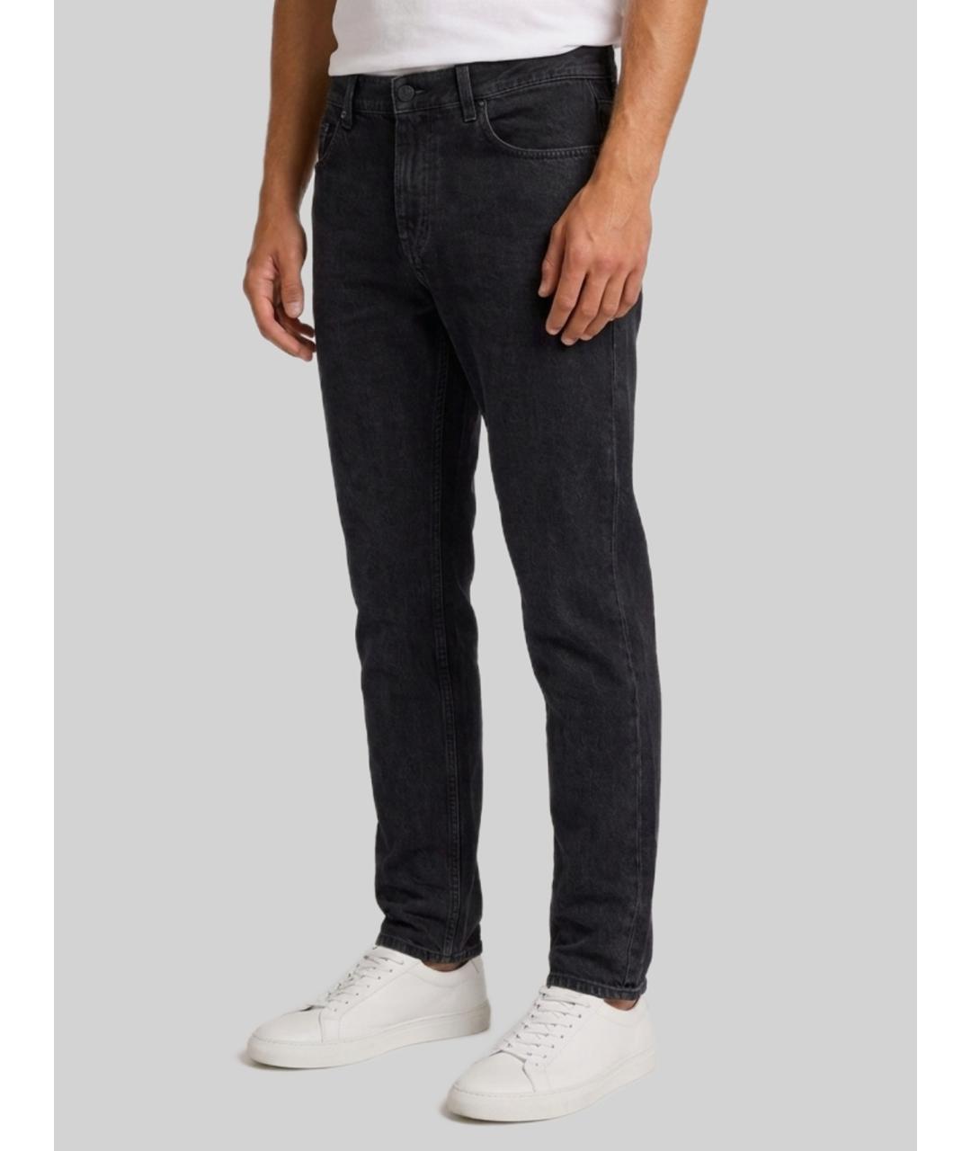 SAINT LAURENT Черные хлопковые прямые джинсы, фото 3