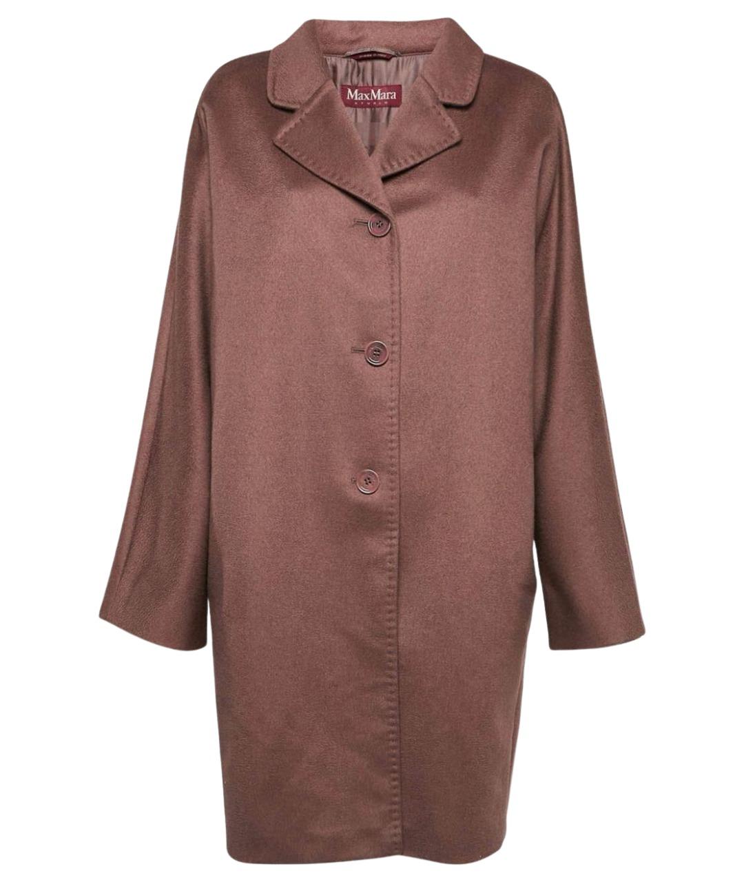 MAX MARA STUDIO Коричневое шерстяное пальто, фото 1