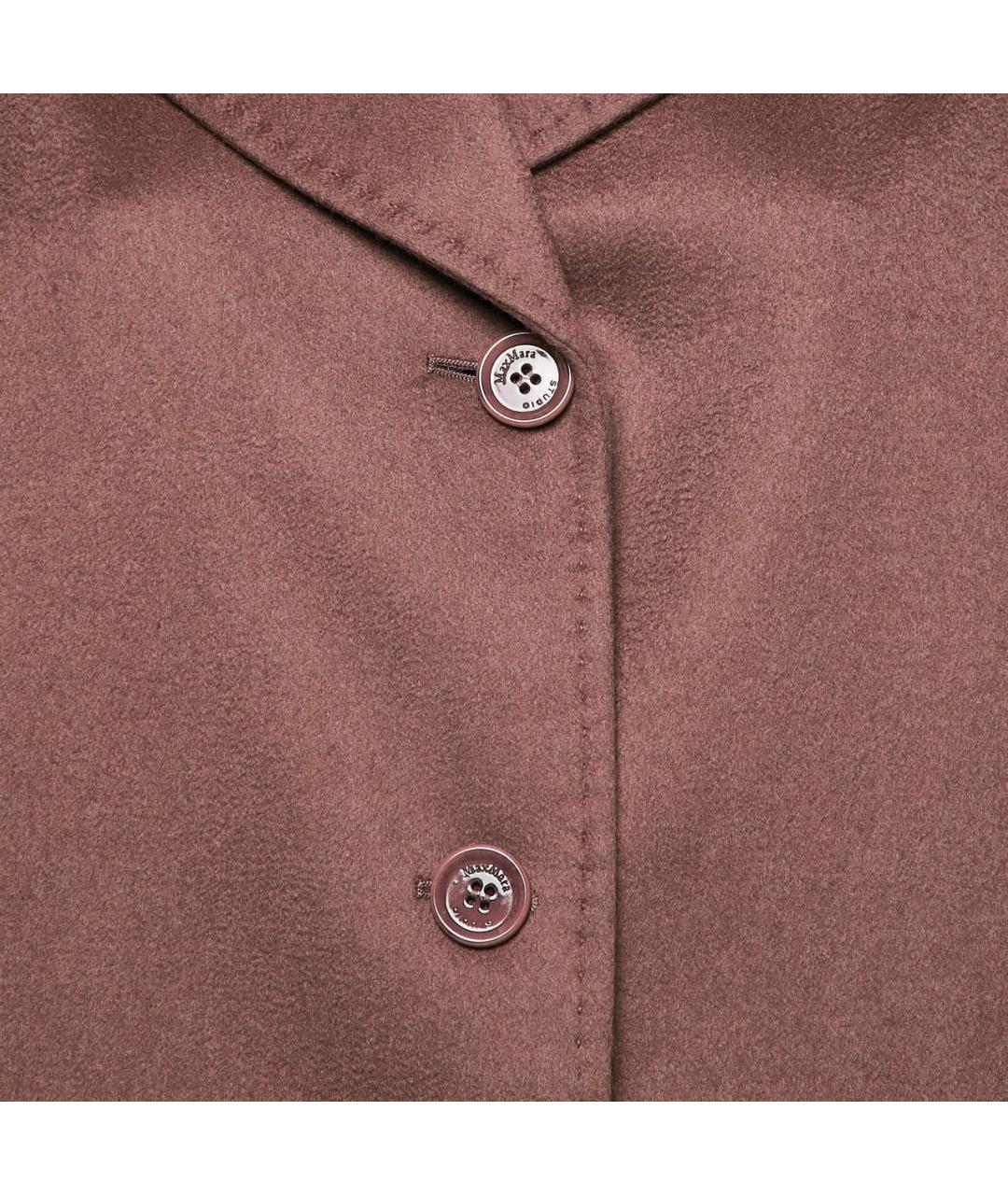 MAX MARA STUDIO Коричневое шерстяное пальто, фото 2
