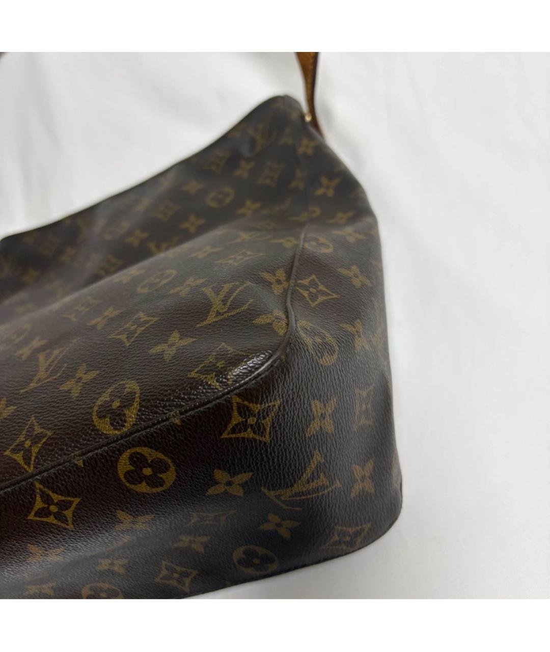 LOUIS VUITTON Коричневая сумка с короткими ручками из канвы, фото 5