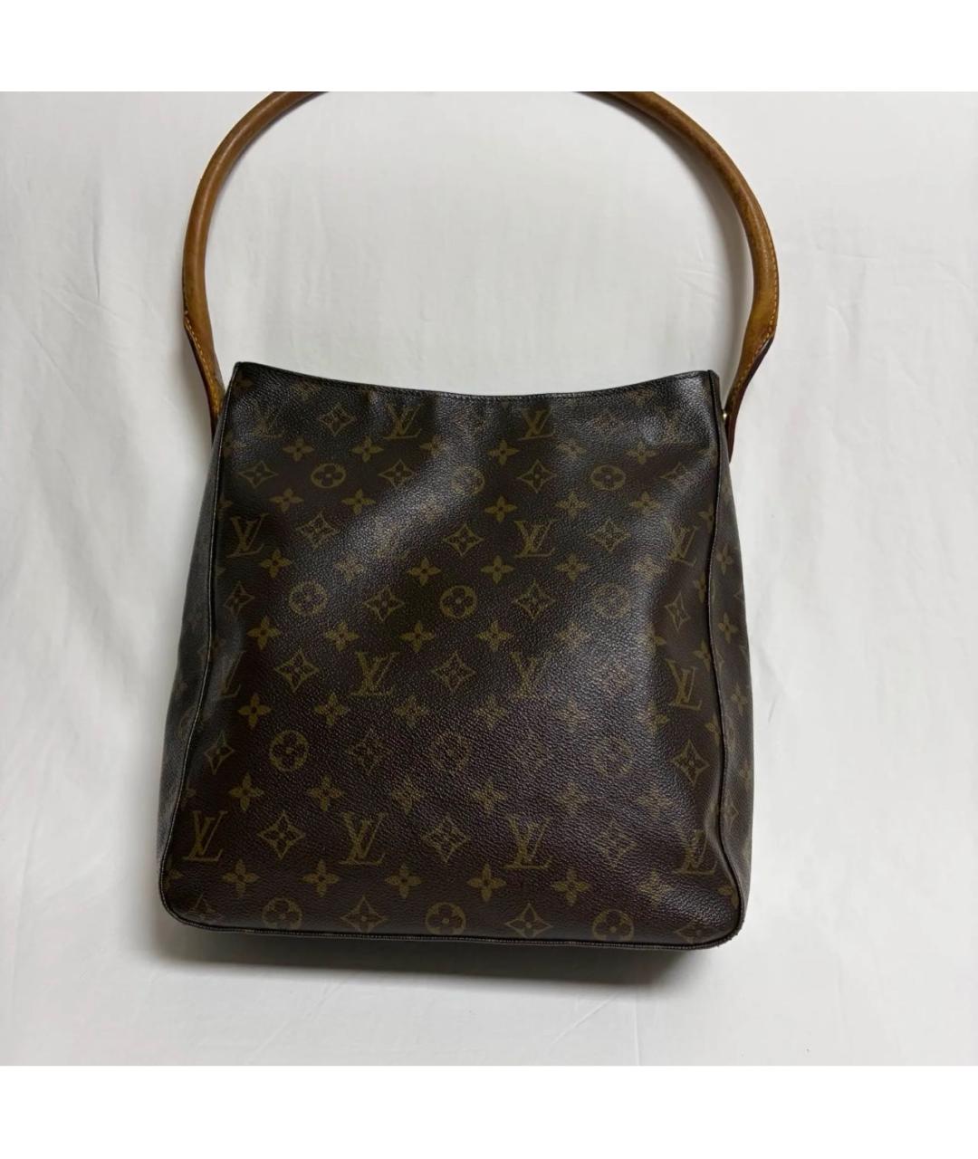LOUIS VUITTON Коричневая сумка с короткими ручками из канвы, фото 2
