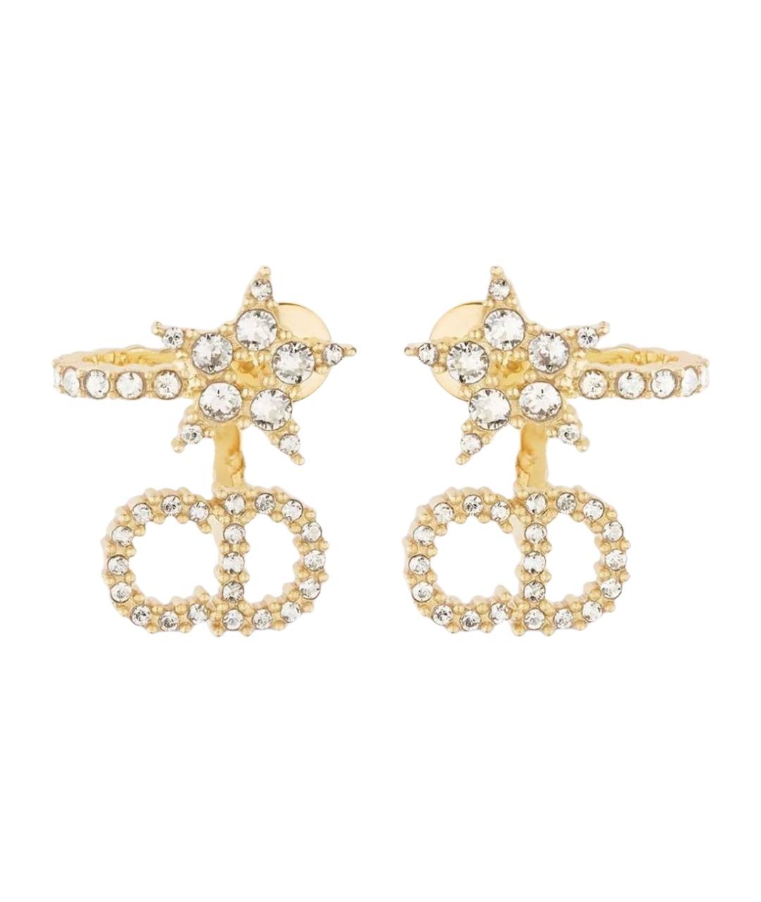 CHRISTIAN DIOR Золотые металлические серьги, фото 1