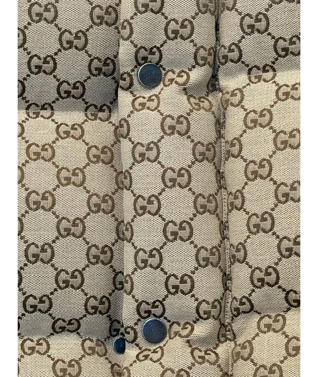 GUCCI Бежевый хлопковый пуховик, фото 4