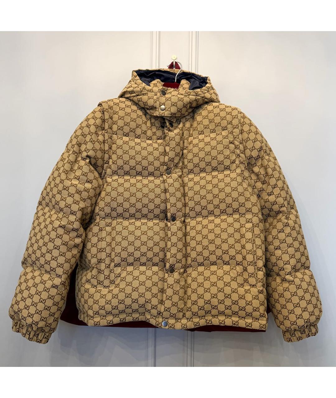 GUCCI Бежевый хлопковый пуховик, фото 5